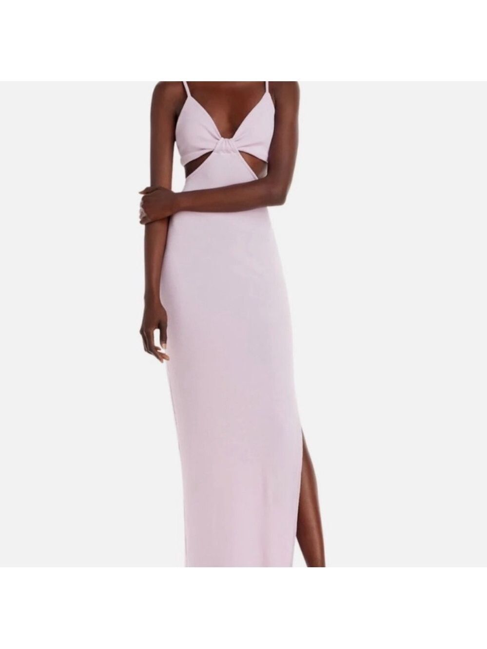 Fore Cutout Lilac Maxi Dress
